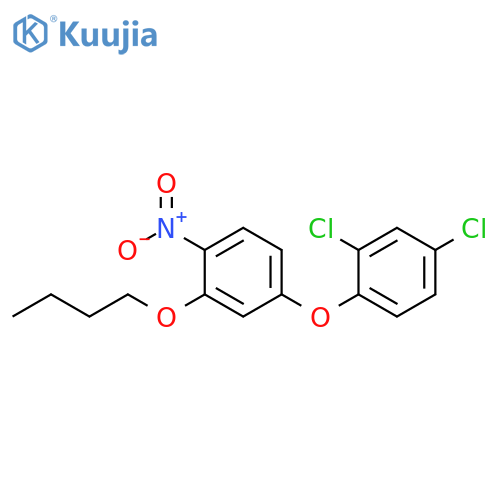 Benzene, 2-butoxy-4-(2,4-dichlorophenoxy)-1-nitro- structure
