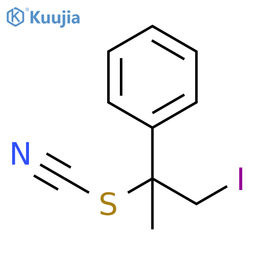 Thiocyanic acid, 2-iodo-1-methyl-1-phenylethyl ester structure