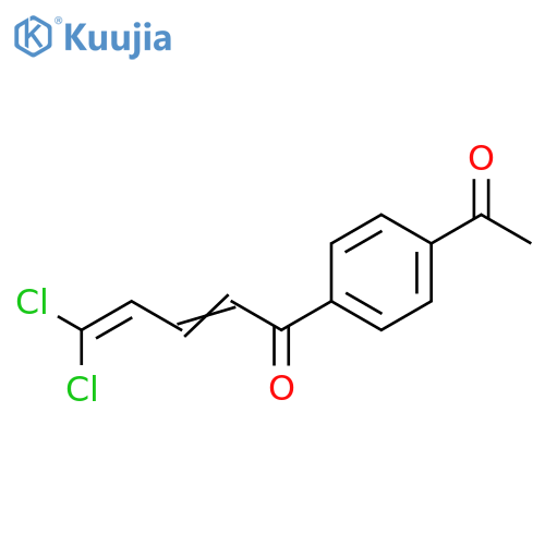 2,4-Pentadien-1-one, 1-(4-acetylphenyl)-5,5-dichloro- structure