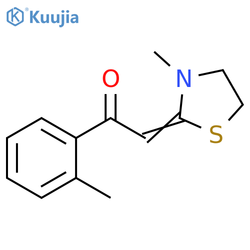 Ethanone, 1-(2-methylphenyl)-2-(3-methyl-2-thiazolidinylidene)- structure