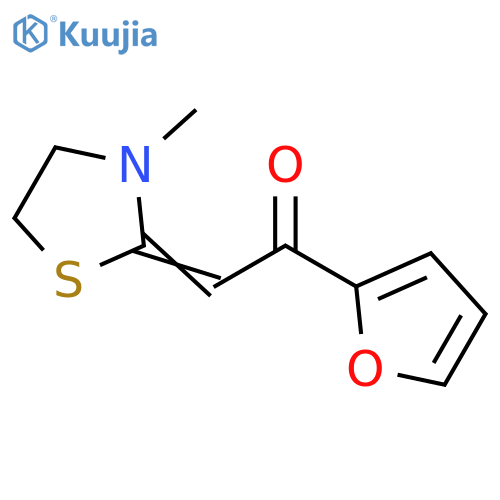 Ethanone, 1-(2-furanyl)-2-(3-methyl-2-thiazolidinylidene)- structure