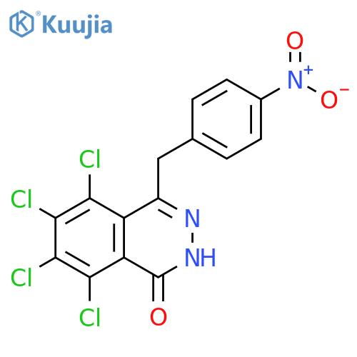 1(2H)-Phthalazinone, 5,6,7,8-tetrachloro-4-[(4-nitrophenyl)methyl]- structure