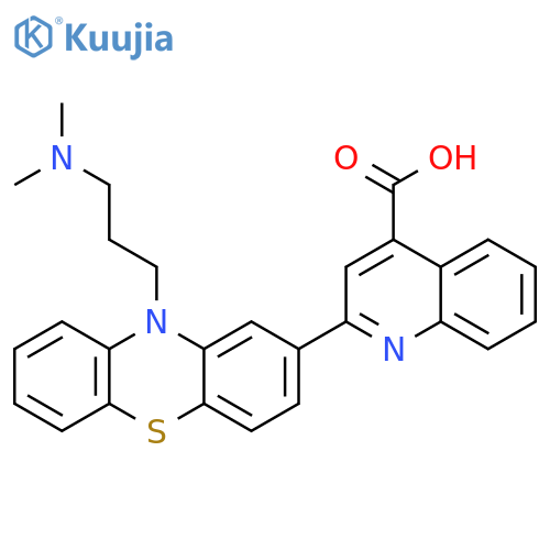 4-Quinolinecarboxylic acid,2-[10-[3-(dimethylamino)propyl]-10H-phenothiazin-2-yl]- structure