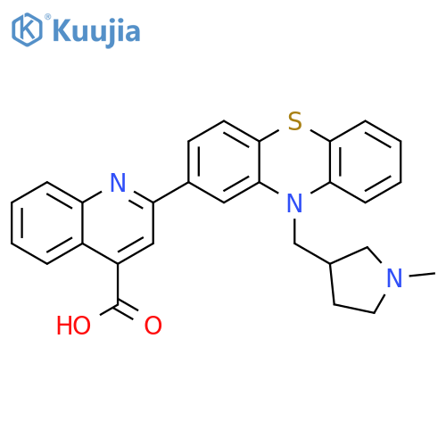 4-Quinolinecarboxylic acid,2-[10-[(1-methyl-3-pyrrolidinyl)methyl]-10H-phenothiazin-2-yl]- structure