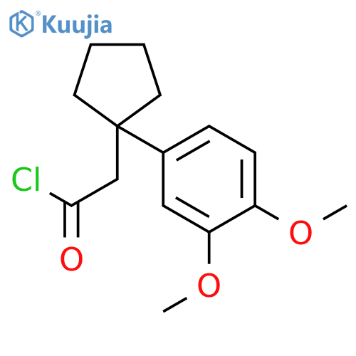 [1-(3,4-Dimethoxyphenyl)cyclopentyl]acetyl chloride structure
