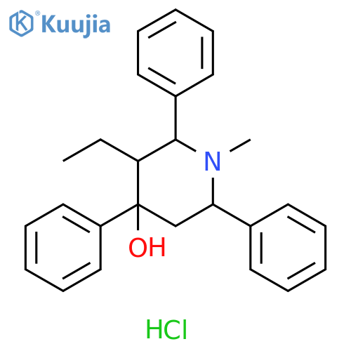 4-Piperidinol, 3-ethyl-1-methyl-2,4,6-triphenyl-, hydrochloride structure