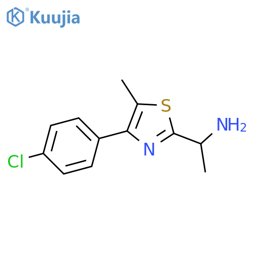 1-4-(4-Chlorophenyl)-5-methyl-1,3-thiazol-2-ylethan-1-amine structure