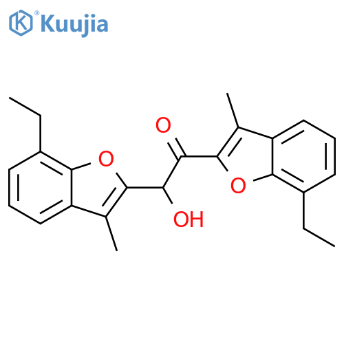 Ethanone, 1,2-bis(7-ethyl-3-methyl-2-benzofuranyl)-2-hydroxy- structure