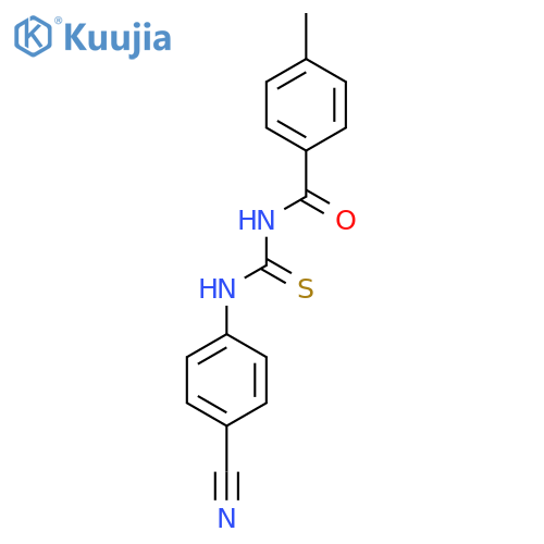 1-(4-Nitrilophenyl)-3-(4-methylbenzoyl)thiourea structure