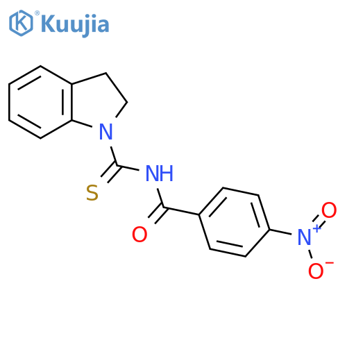 N-(Indolinylthioxomethyl)(4-nitrophenyl)formamide structure