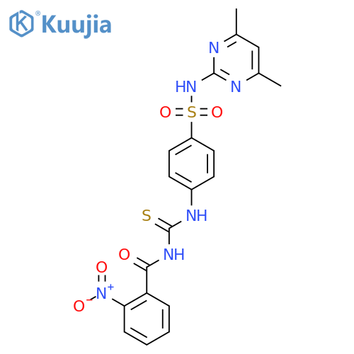 1-{4-(4,6-dimethylpyrimidin-2-yl)sulfamoylphenyl}-3-(2-nitrobenzoyl)thiourea structure