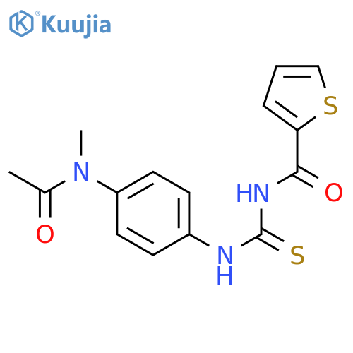 N-methyl-N-4-({(thiophen-2-yl)formamidomethanethioyl}amino)phenylacetamide structure