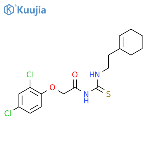 1-2-(cyclohex-1-en-1-yl)ethyl-3-2-(2,4-dichlorophenoxy)acetylthiourea structure