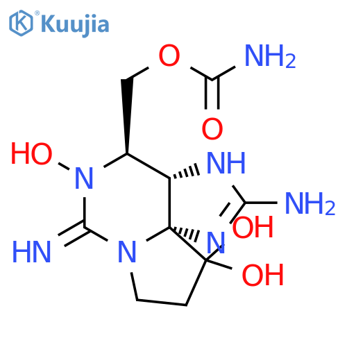 1H,10H-Pyrrolo[1,2-c]purine-10,10-diol,2-amino-4-[[(aminocarbonyl)oxy]methyl]-3a,4,5,6,8,9-hexahydro-5-hydroxy-6-imino-,(3aS,4R,10aS)- structure