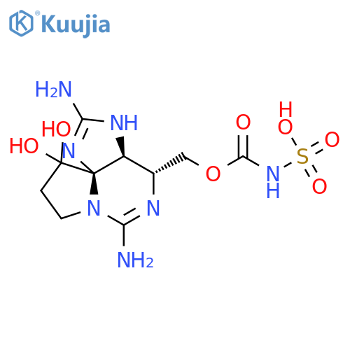 Carbamic acid,N-sulfo-,[(3aS,4R,10aS)-2,6-diamino-3a,4,9,10-tetrahydro-10,10-dihydroxy-1H,8H-pyrrolo[1,2-c]purin-4-yl]methylester structure