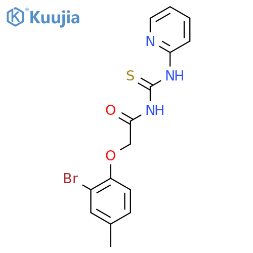 1-2-(2-bromo-4-methylphenoxy)acetyl-3-(pyridin-2-yl)thiourea structure