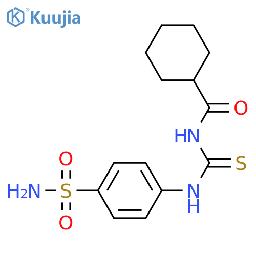 1-cyclohexanecarbonyl-3-(4-sulfamoylphenyl)thiourea structure