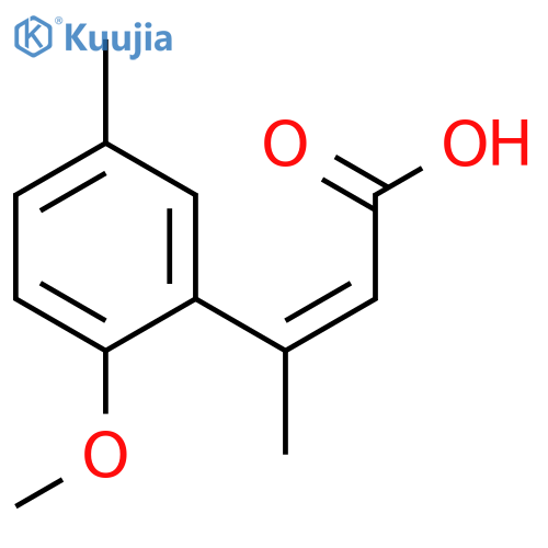 2-Butenoic acid, 3-(2-methoxy-5-methylphenyl)-, (Z)- structure