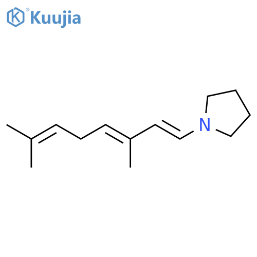 PYRROLIDINE, 1-(3,7-DIMETHYL-1,3,6-OCTATRIENYL)- structure