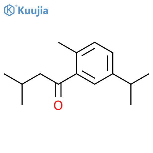 3-Methyl-1-[2-methyl-5-(propan-2-yl)phenyl]butan-1-one structure