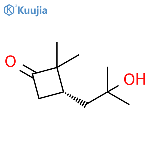 Cyclobutanone, 3-(2-hydroxy-2-methylpropyl)-2,2-dimethyl-, (R)- structure