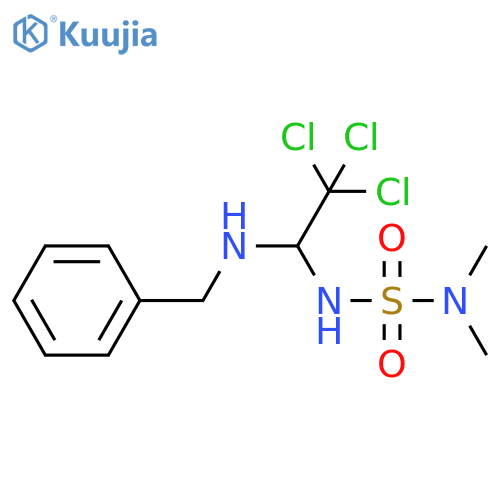 Sulfamide,N,N-dimethyl-N'-[2,2,2-trichloro-1-[(phenylmethyl)amino]ethyl]- structure