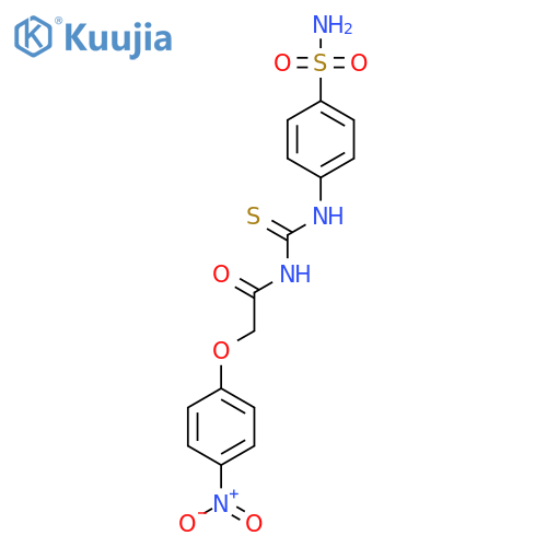 1-2-(4-nitrophenoxy)acetyl-3-(4-sulfamoylphenyl)thiourea structure