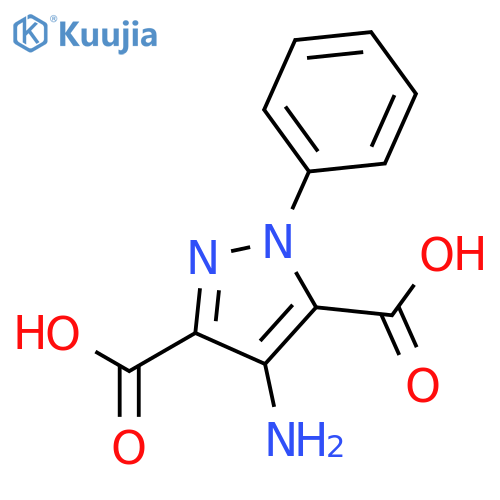 4-Amino-1-phenyl-1H-pyrazole-3,5-dicarboxylic acid structure