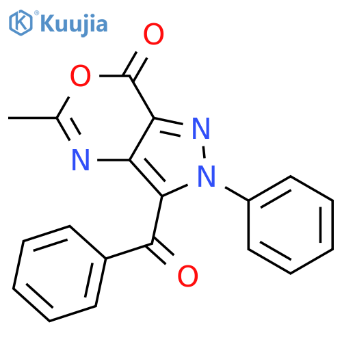 Pyrazolo[4,3-d][1,3]oxazin-7(2H)-one, 3-benzoyl-5-methyl-2-phenyl- structure