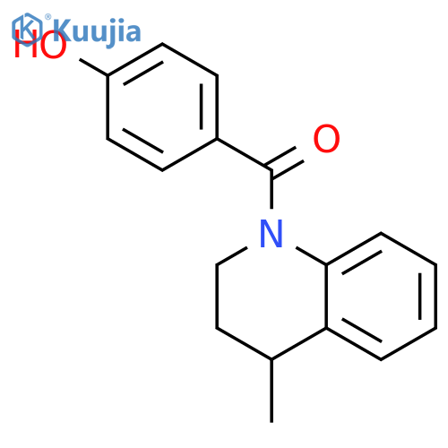 Quinoline, 1,2,3,4-tetrahydro-1-(4-hydroxybenzoyl)-4-methyl- structure