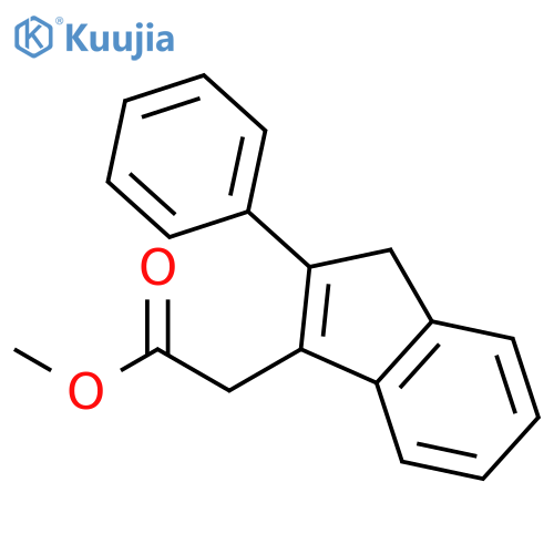 1H-INDENE-3-ACETIC ACID, 2-PHENYL-, METHYL ESTER structure