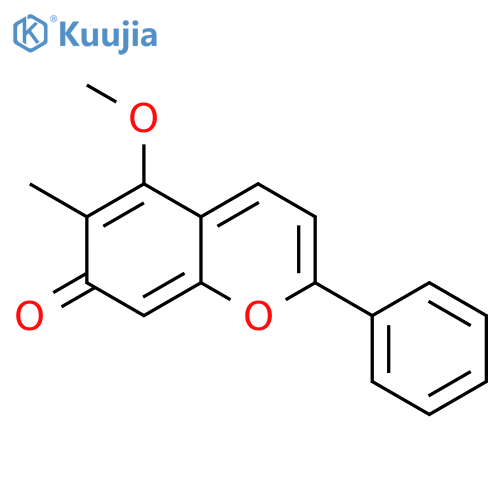 7H-1-Benzopyran-7-one,5-methoxy-6-methyl-2-phenyl- structure
