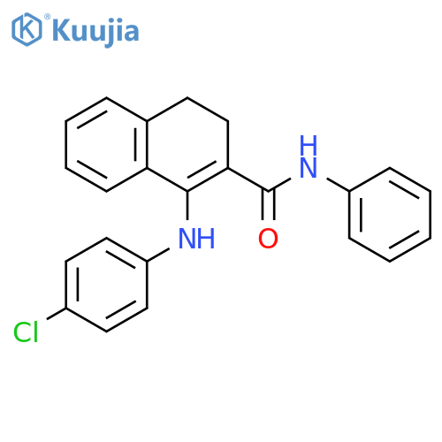 2-Naphthalenecarboxamide,1-[(4-chlorophenyl)amino]-3,4-dihydro-N-phenyl- structure