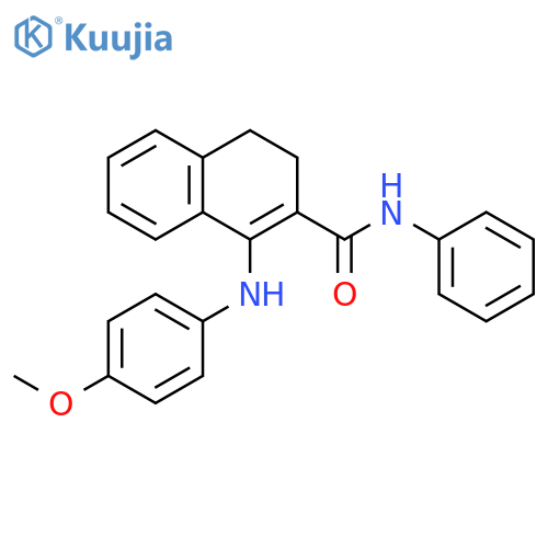 2-Naphthalenecarboxamide,3,4-dihydro-1-[(4-methoxyphenyl)amino]-N-phenyl- structure