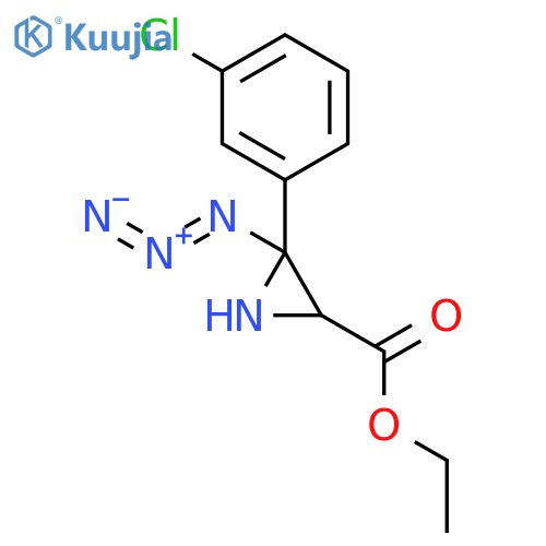2-Aziridinecarboxylic acid, 3-azido-3-(3-chlorophenyl)-, ethyl ester structure