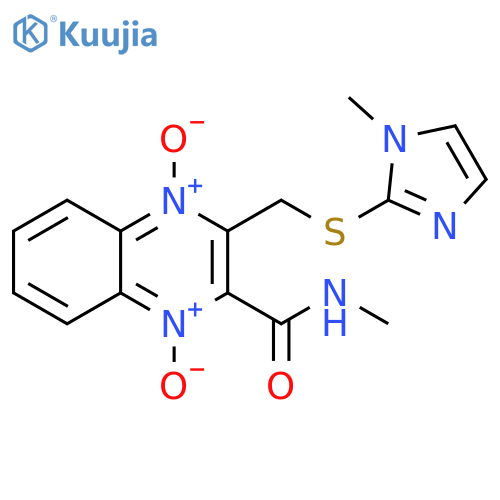 2-Quinoxalinecarboxamide,N-methyl-3-[[(1-methyl-1H-imidazol-2-yl)thio]methyl]-, 1,4-dioxide structure