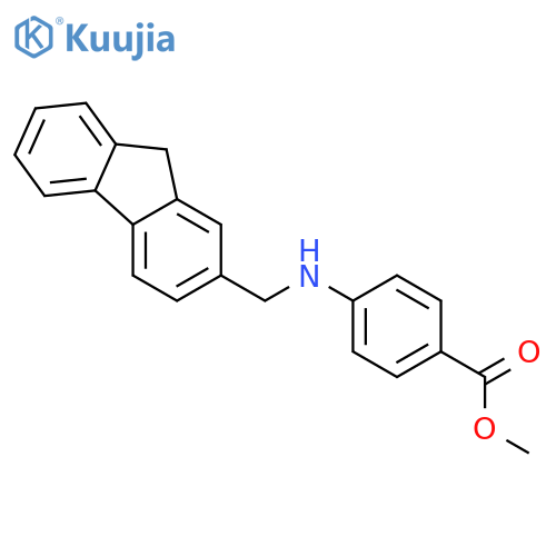 Benzoic acid, 4-[(9H-fluoren-2-ylmethyl)amino]-, methyl ester structure
