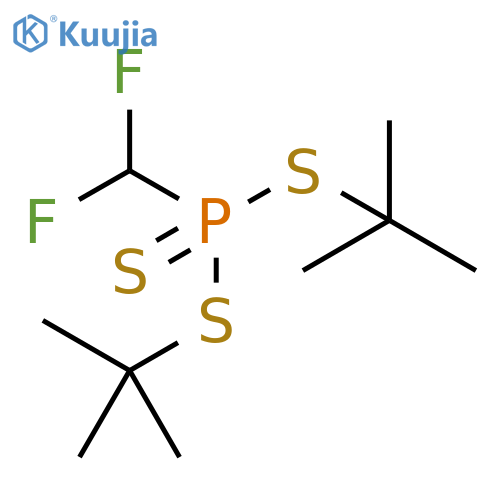 Phosphonotrithioic acid, (difluoromethyl)-, bis(1,1-dimethylethyl) ester structure
