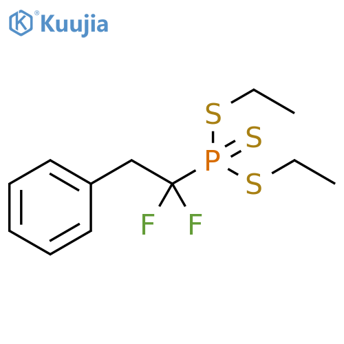 Phosphonotrithioic acid, (1,1-difluoro-2-phenylethyl)-, diethyl ester structure