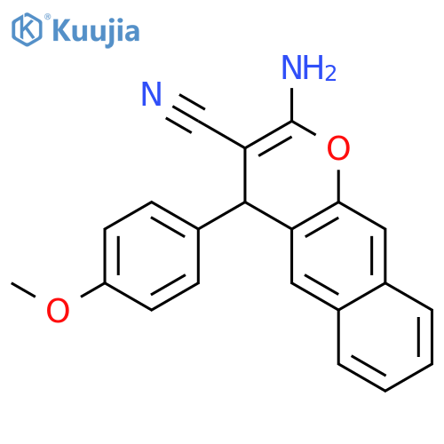 4H-Naphtho[2,3-b]pyran-3-carbonitrile, 2-amino-4-(4-methoxyphenyl)- structure