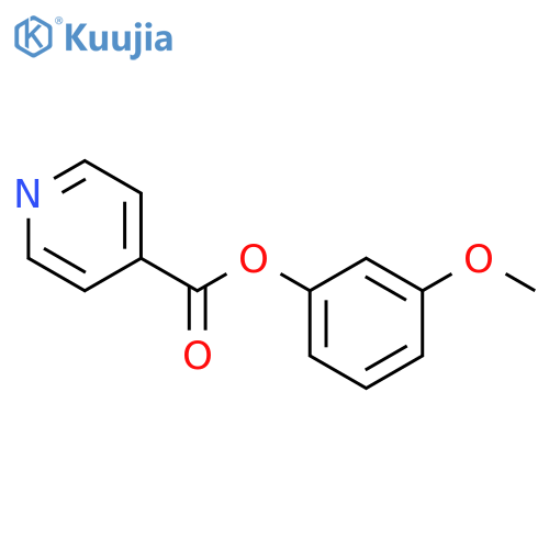 4-Pyridinecarboxylic acid, 3-methoxyphenyl ester structure
