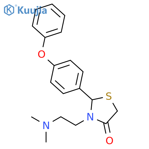 4-THIAZOLIDINONE, 3-[2-(DIMETHYLAMINO)ETHYL]-2-(4-PHENOXYPHENYL)- structure