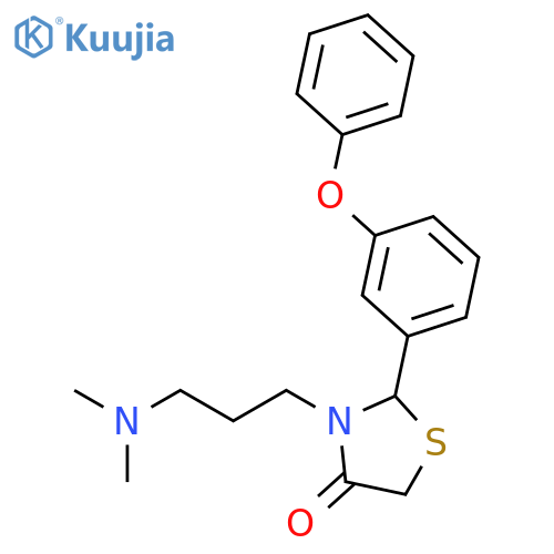 4-THIAZOLIDINONE, 3-[3-(DIMETHYLAMINO)PROPYL]-2-(3-PHENOXYPHENYL)- structure