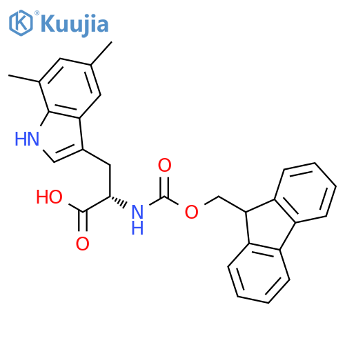 L-TRYPTOPHAN, N-[(9H-FLUOREN-9-YLMETHOXY)CARBONYL]-5,7-DIMETHYL- structure