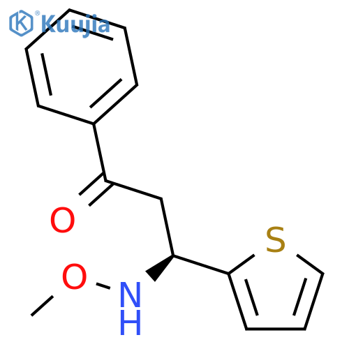 1-Propanone, 3-(methoxyamino)-1-phenyl-3-(2-thienyl)-, (3S)- structure