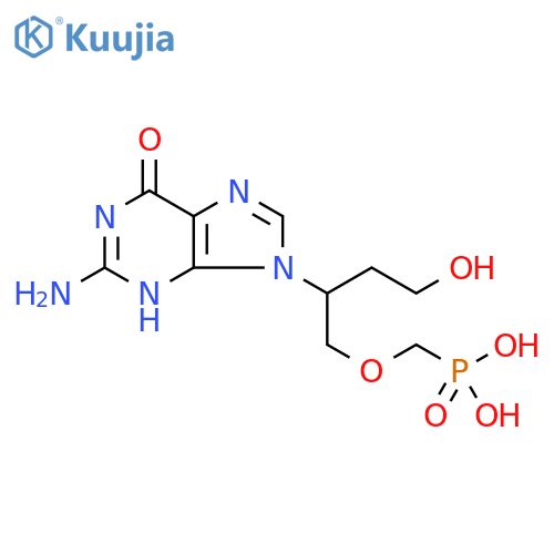 Phosphonic acid,[[2-(2-amino-1,6-dihydro-6-oxo-9H-purin-9-yl)-4-hydroxybutoxy]methyl]- structure