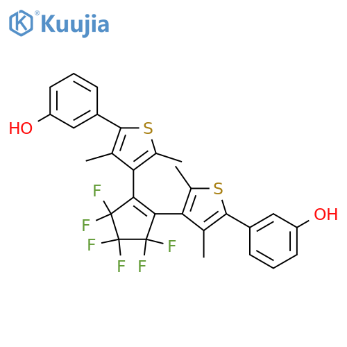Phenol,3,3'-[(3,3,4,4,5,5-hexafluoro-1-cyclopentene-1,2-diyl)bis(3,5-dimethyl-4,2-thiophenediyl)]bis- structure