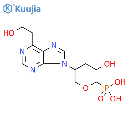 Phosphonic acid,[[4-hydroxy-2-[6-(2-hydroxyethyl)-9H-purin-9-yl]butoxy]methyl]- structure