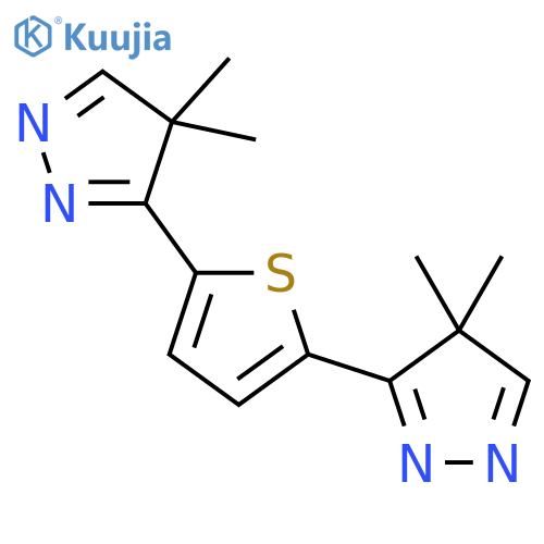 4H-Pyrazole, 3,3'-(2,5-thiophenediyl)bis[4,4-dimethyl- structure