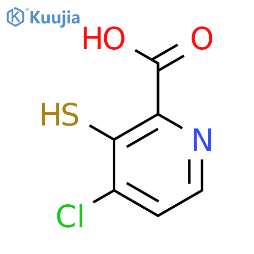4-chloro-3-sulfanylpyridine-2-carboxylic acid structure